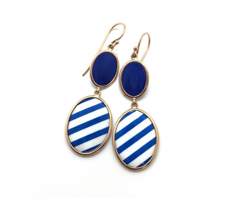 blue earrings