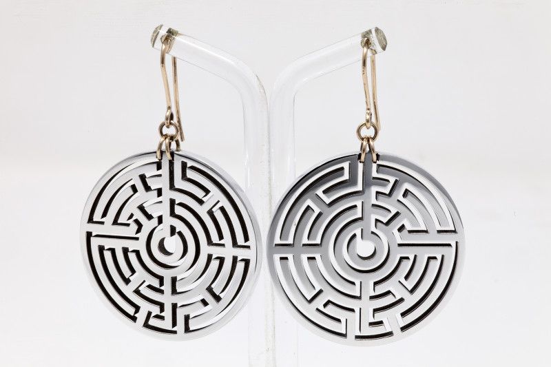 silver earrings