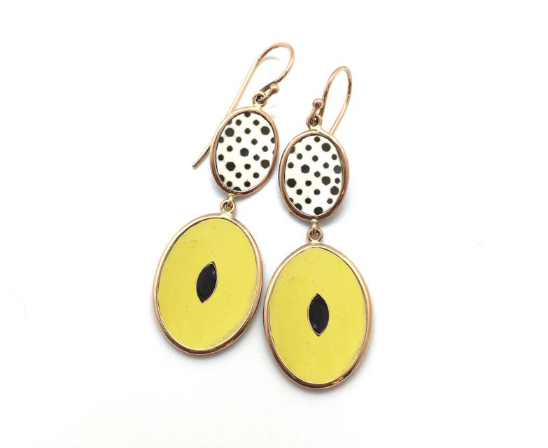 yellow earrings