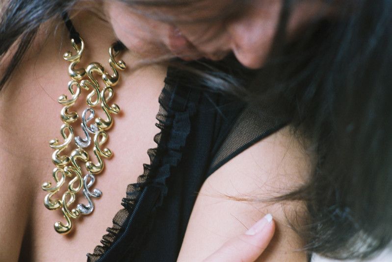 modella con collana giuliana di franco