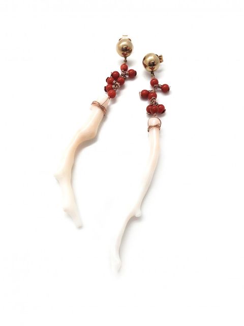earrings with corals