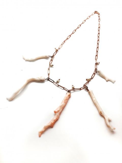 necklace with colorful corals