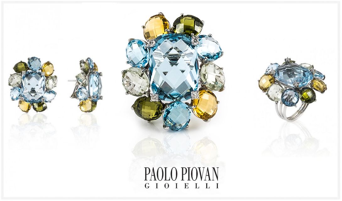 set of colorful earrings and ring