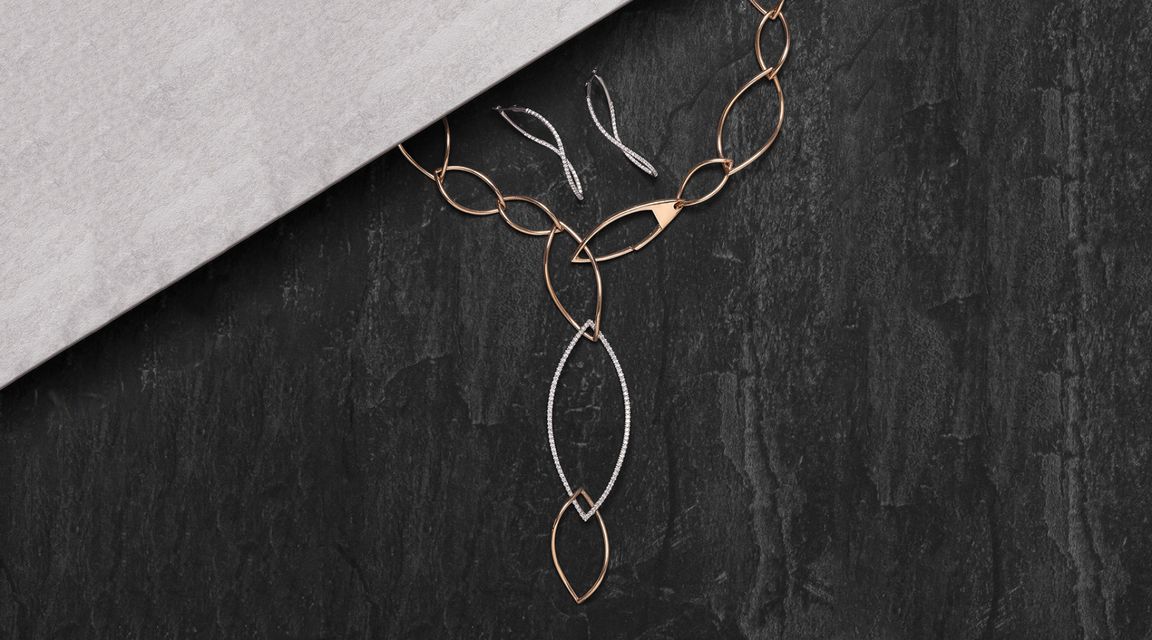 earrings and necklace mattioli