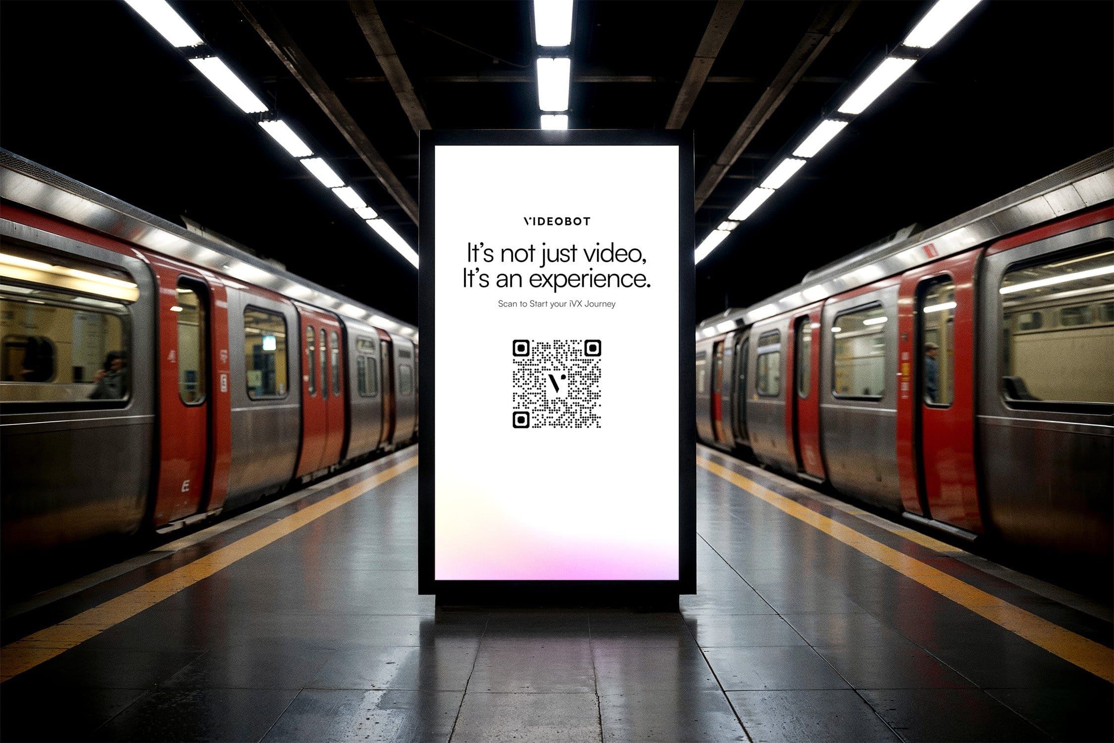Videobot poster in a metro station