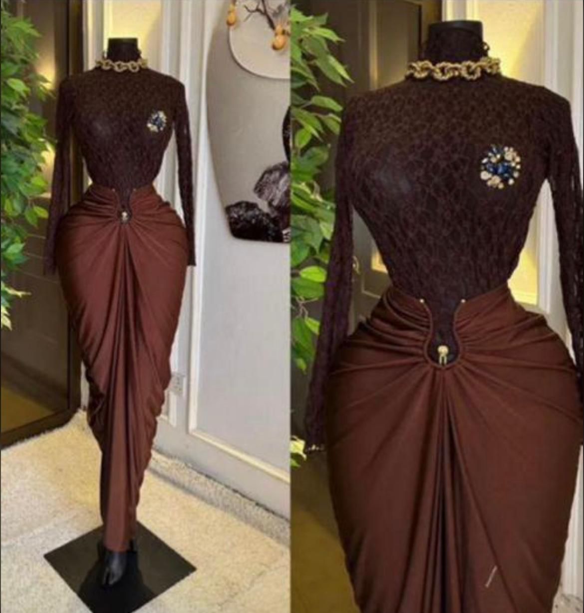 The Chocolate Draped Elegance Gown