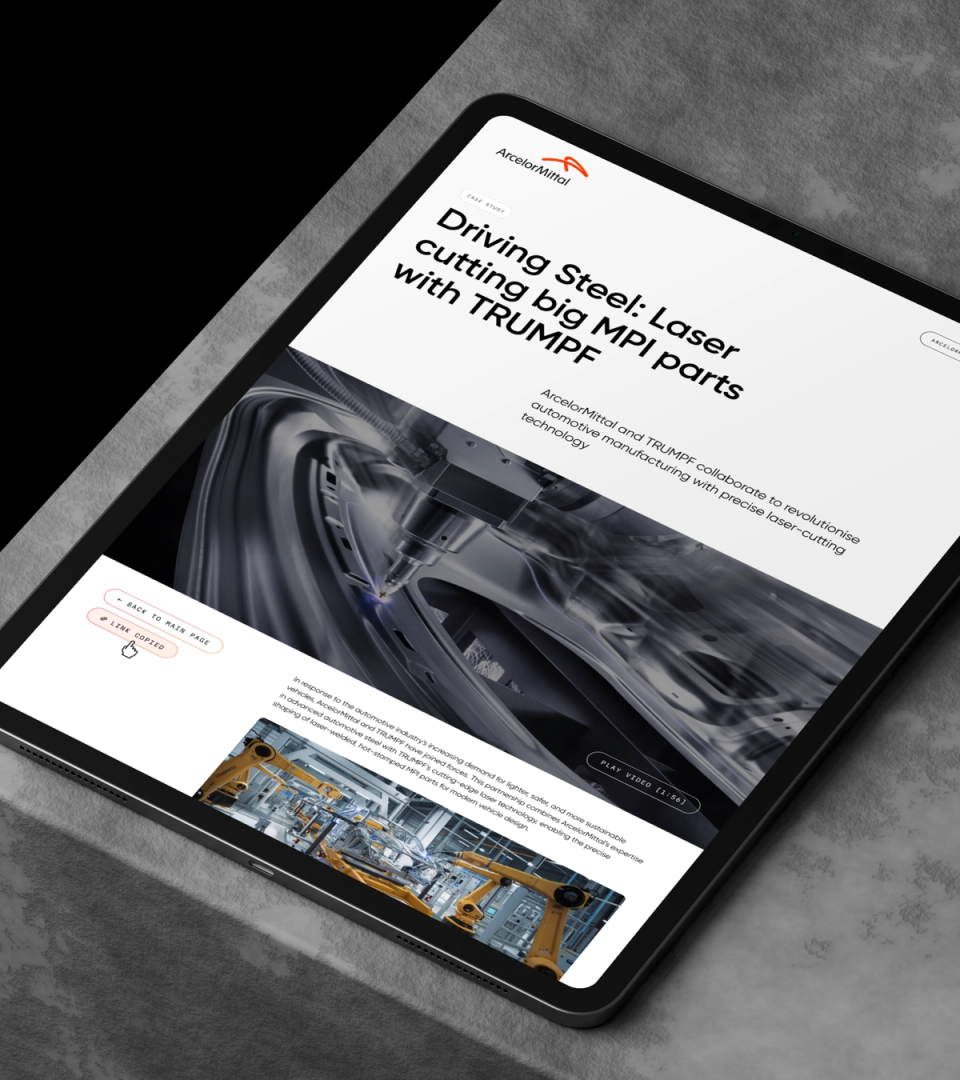 Article page in tablet viewport