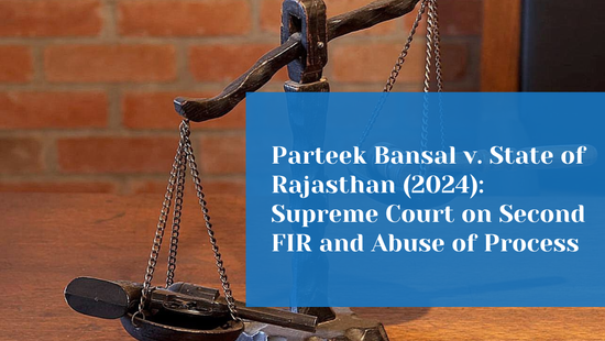 Supreme Court Quashes Second FIR Filed on Same Matrimonial Allegations 