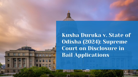 Supreme Court Issues Guidelines to Prevent Suppression of Facts in Bail  Applications 