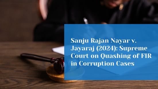 Supreme Court Restores Corruption FIR Holding High Court Exceeded Its  Powers Under Section 482 CrPC 