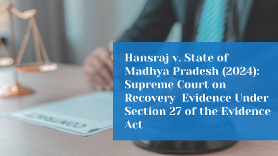 Supreme Court Acquits Accused After Holding Recovery and Identification  Evidence Legally Unreliable 