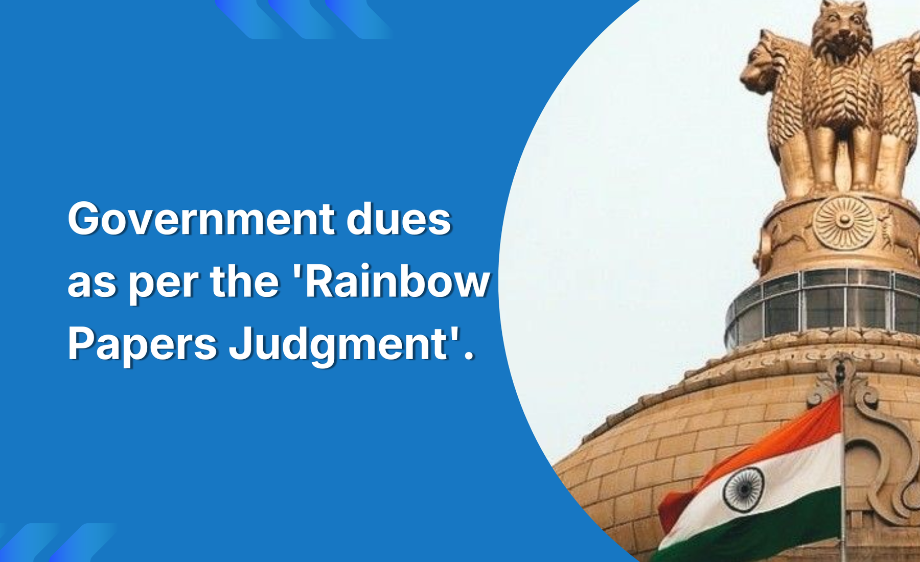Government dues as per the 'Rainbow Papers Judgment'