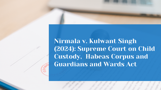 Supreme Court Holds Habeas Corpus Not Maintainable Where Father  Voluntarily Entrusted Child to Grandmother 