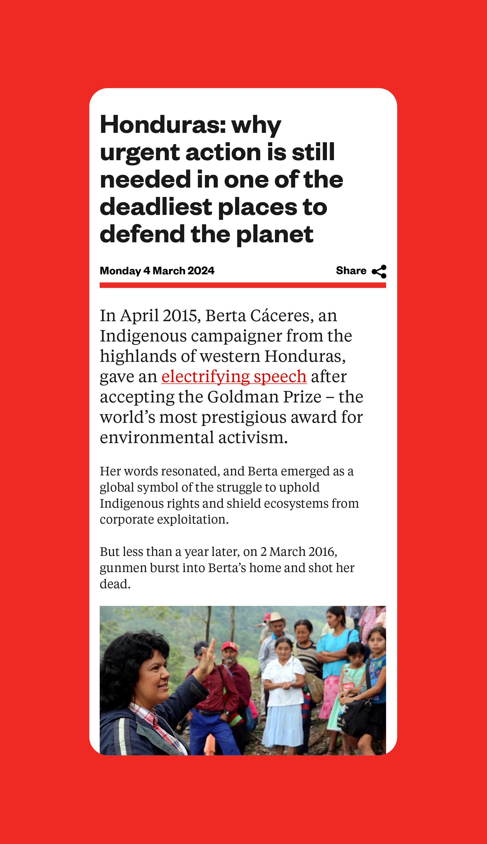 Showing the application of their website would work, this example shows the way information could be compacted on mobile. The mock up is set on a red background