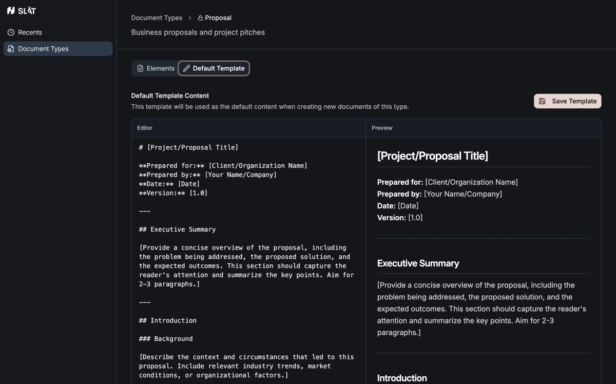 Document Type Template