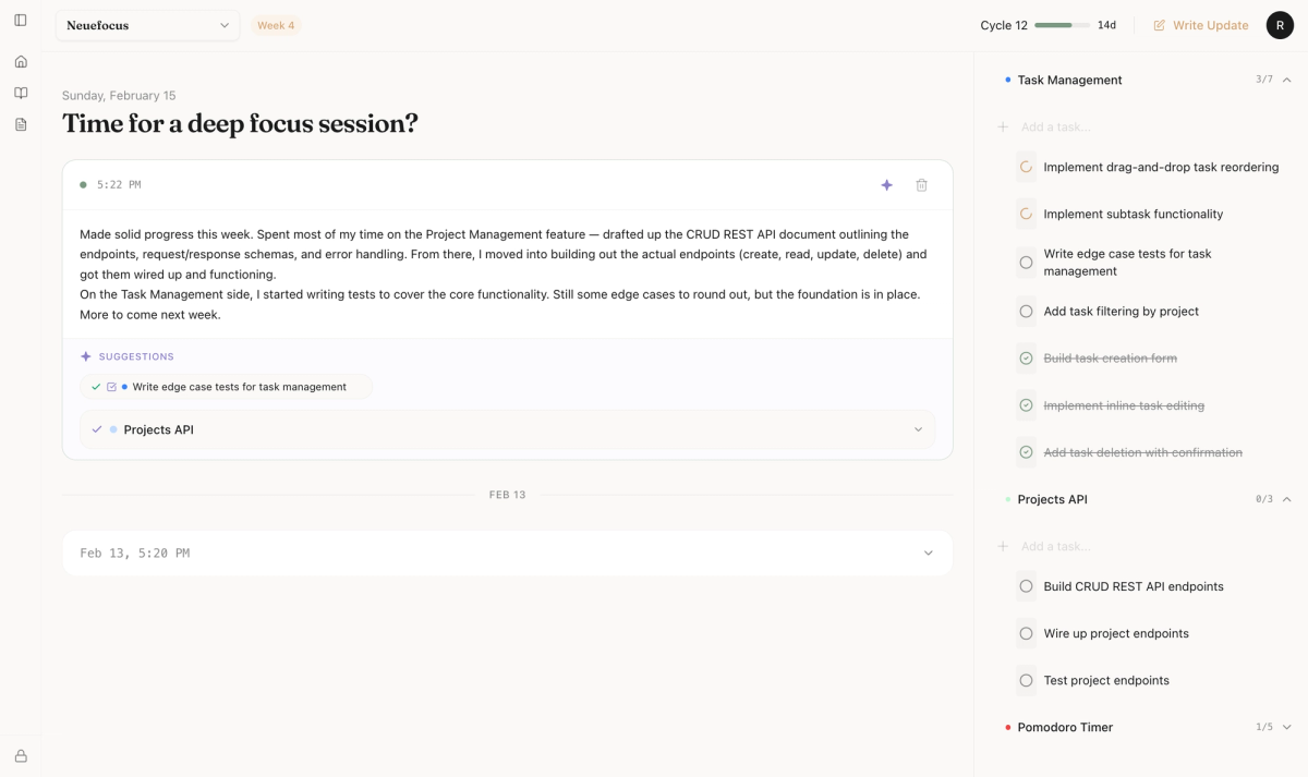 Worklog Suggestions Accepted