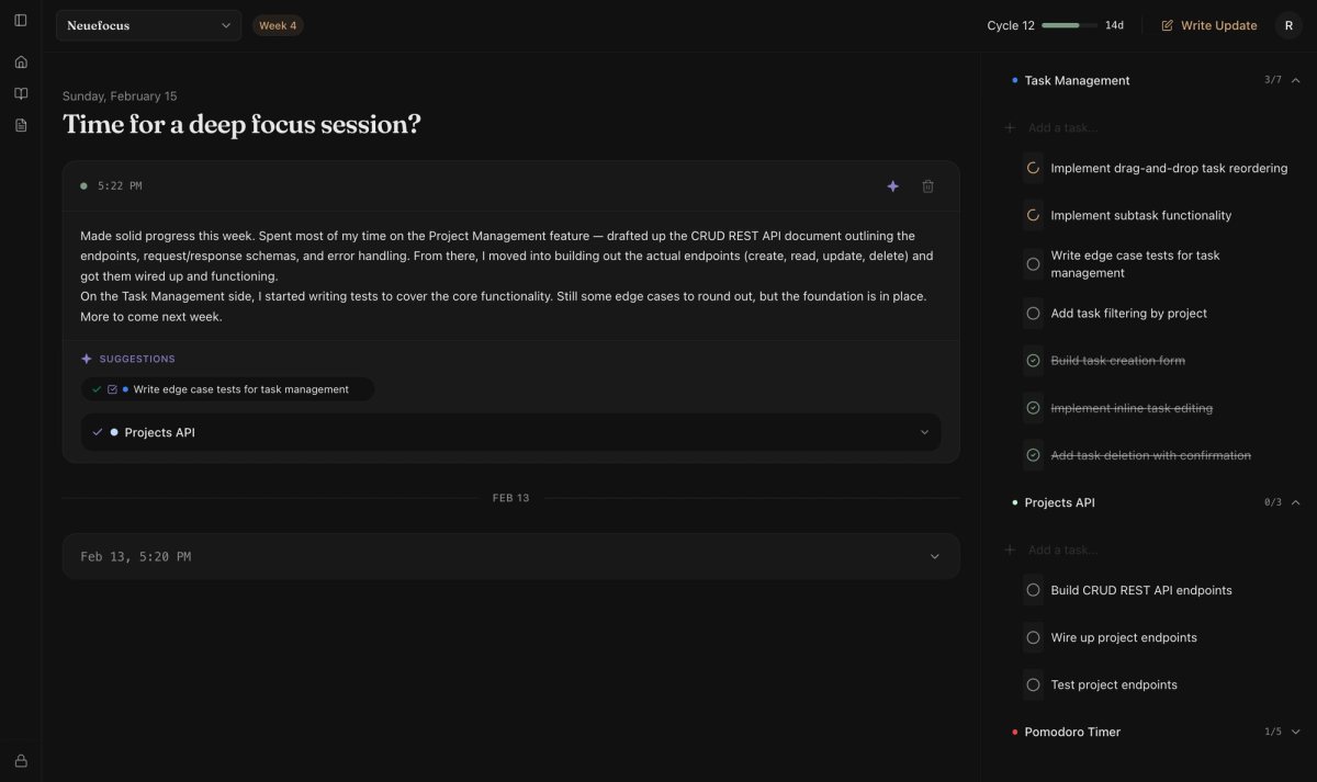 Worklog Suggestions Accepted