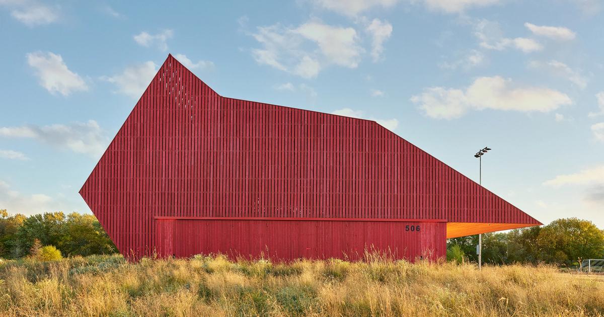 Thaden School Bike Barn, Bentonville, Arkansas; naturally ventilated timber athletic building