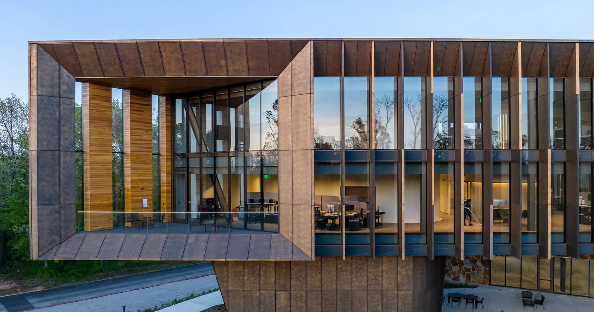 Heartland Whole Health Institute, Bentonville, Arkansas; workplace shaped by Ozark forest