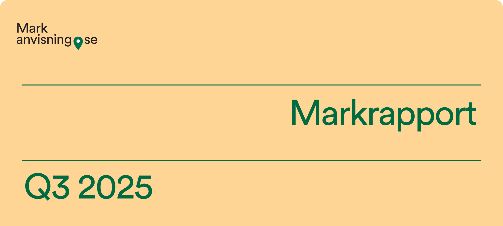 Nu är Markrapporten för Q3 2025 publicerad.
