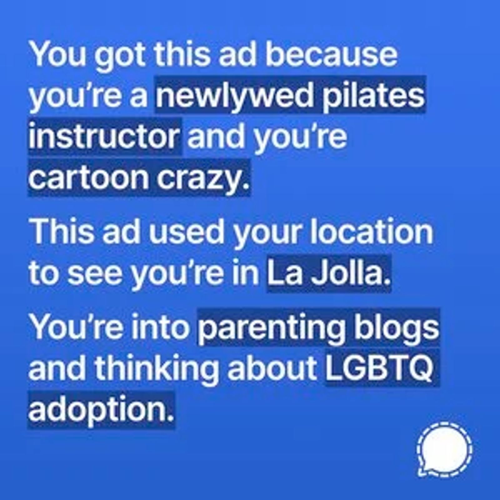 Signal Really Got Under Facebook's Skin With This One