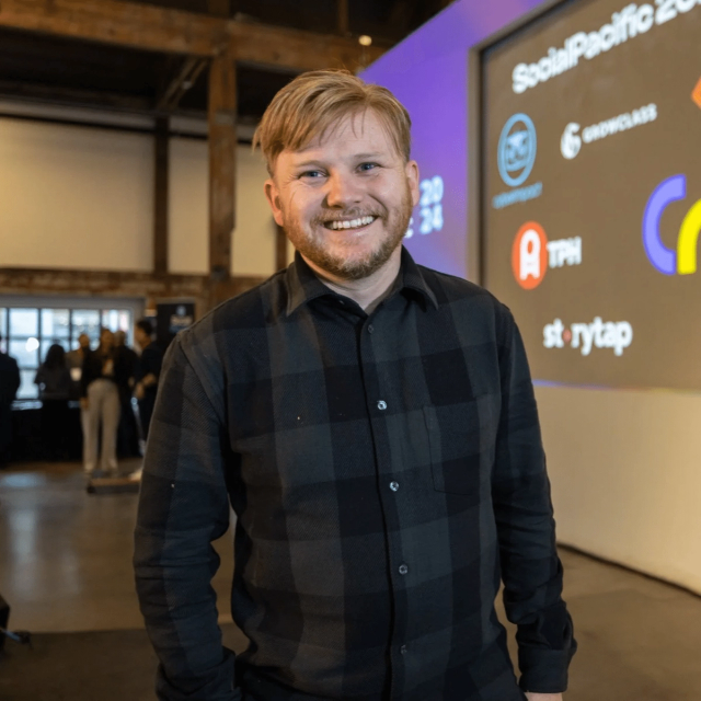 An attendee at a SocialNext marketing event