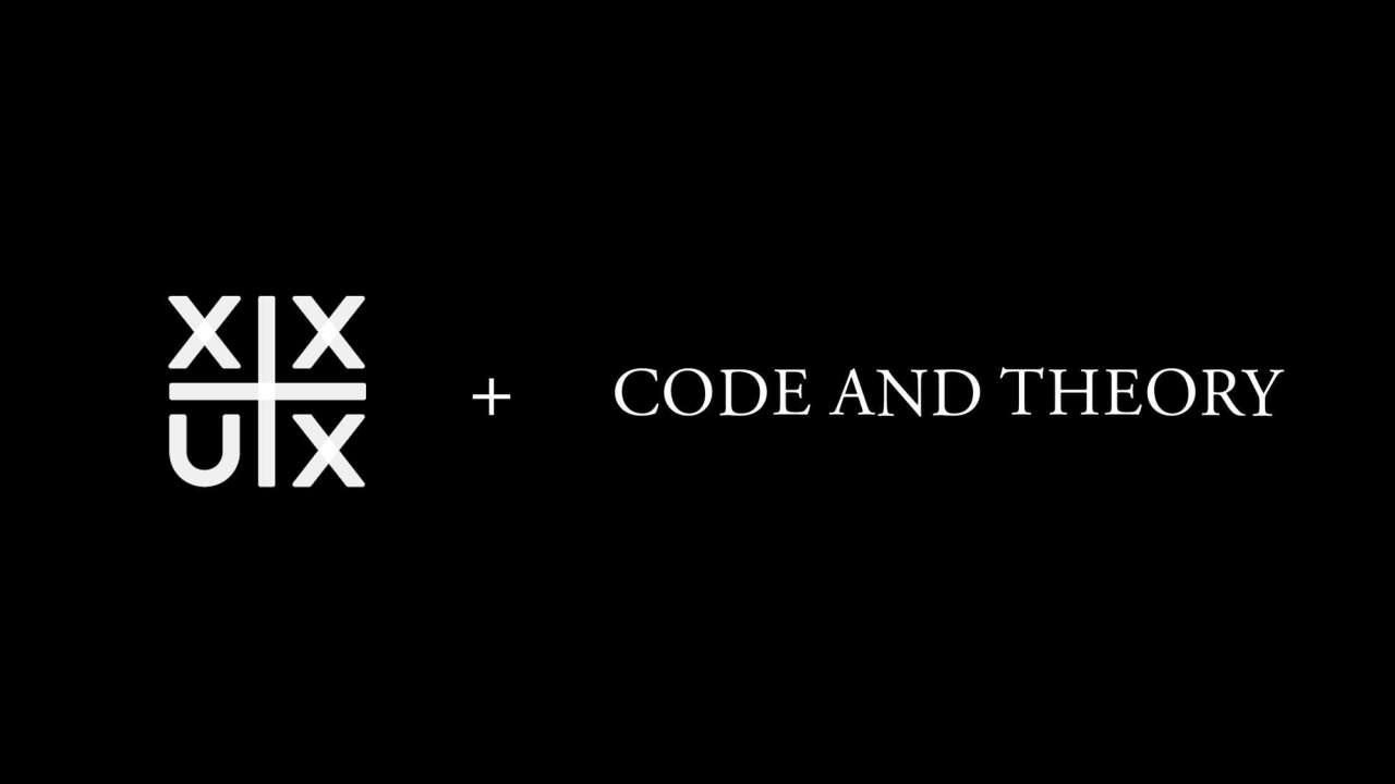 Logo with 'XIX' and 'UIX' plus 'CODE AND THEORY' text on black background.