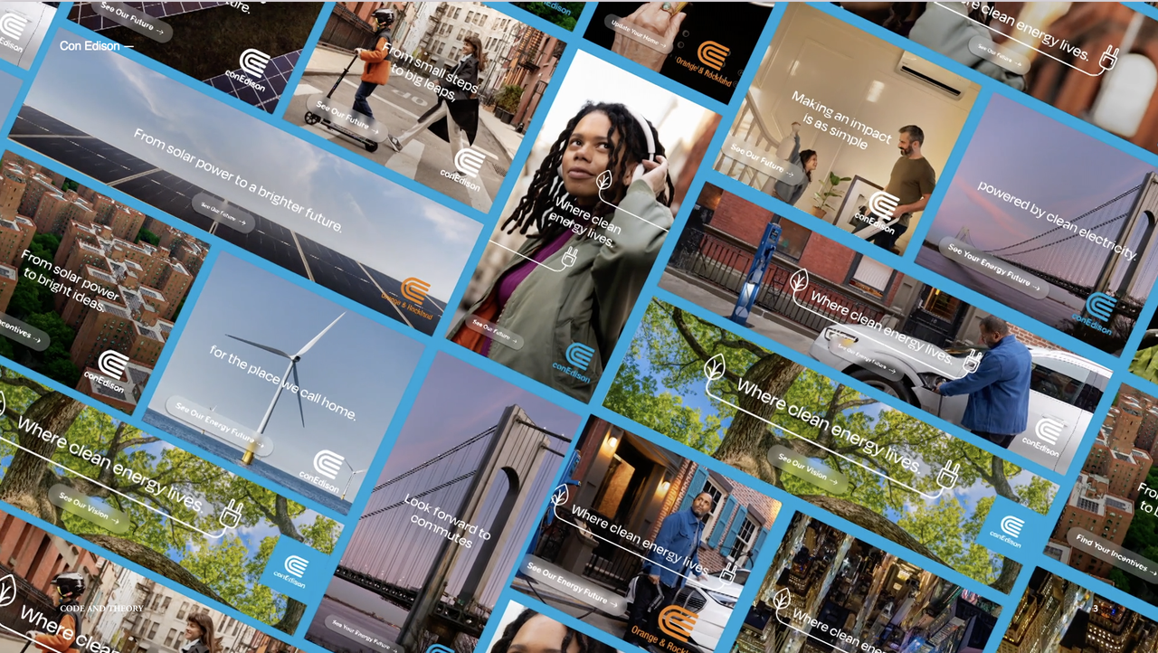 a collage of people and moments that are associated to clean energy in and around New York 