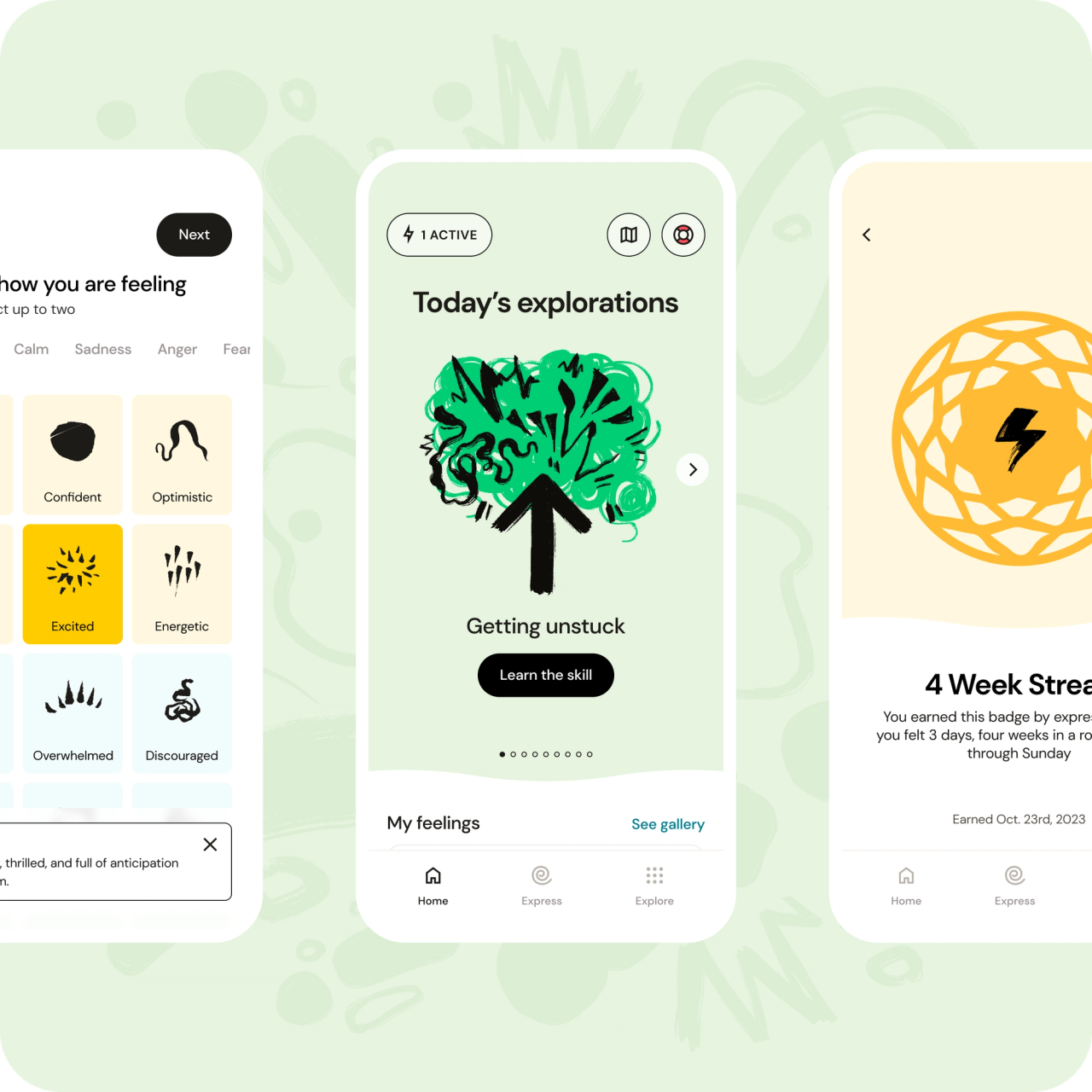 Photos of Scout mobile screens
