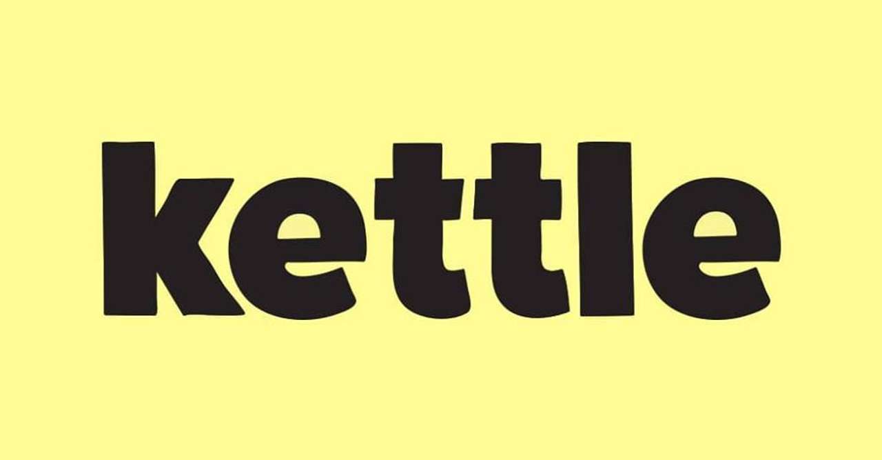 Logo for Kettle on a yellow background.