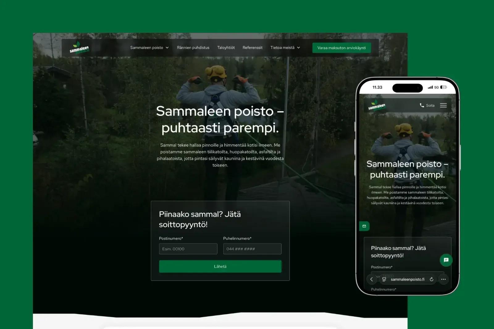 Sammaleenpoisto