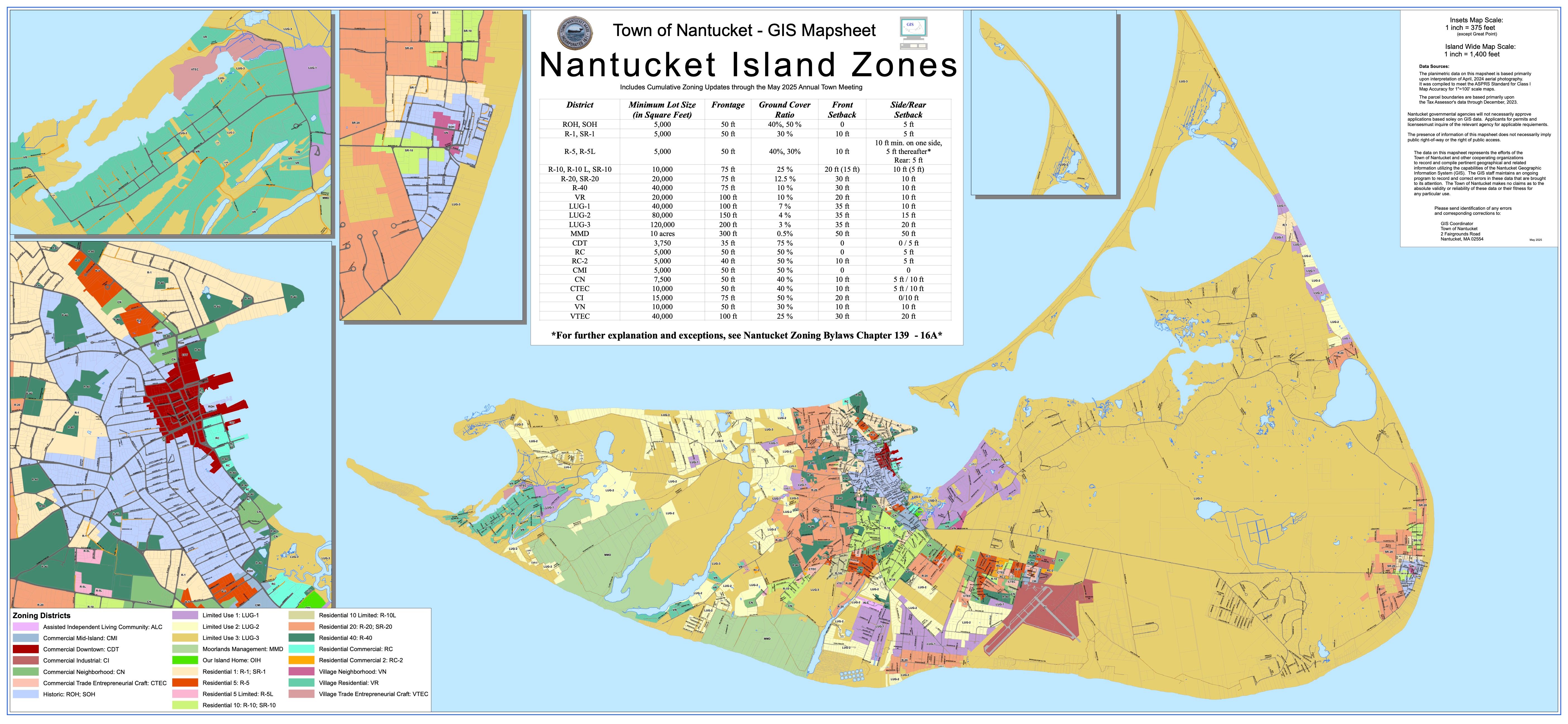 Nantucket Zoning Maps