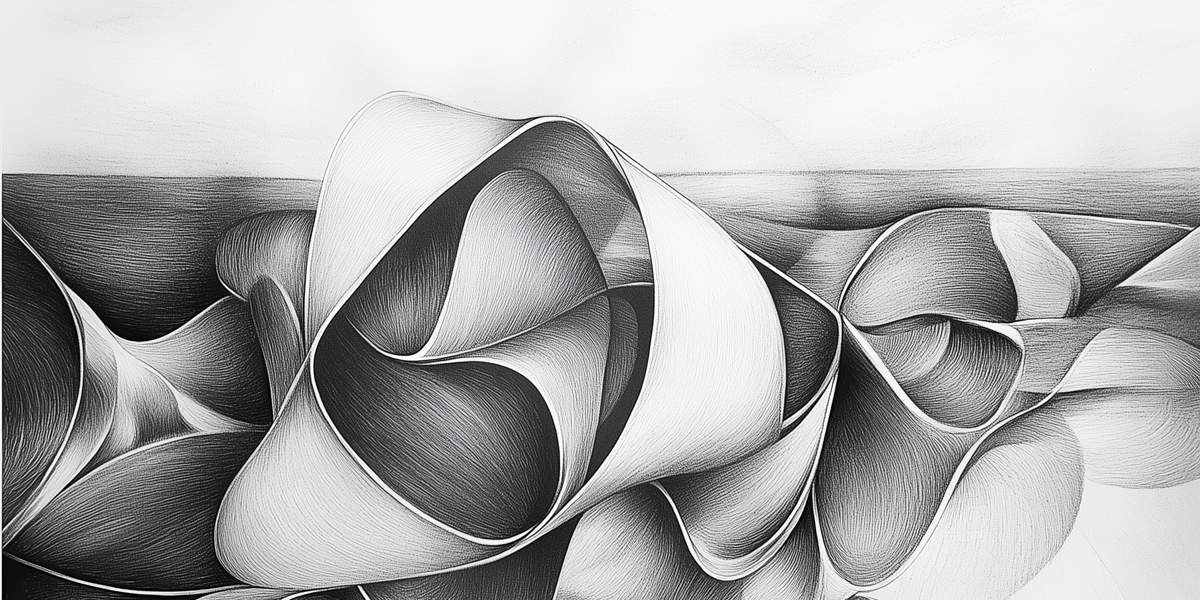 graphite drawing, abstract memory