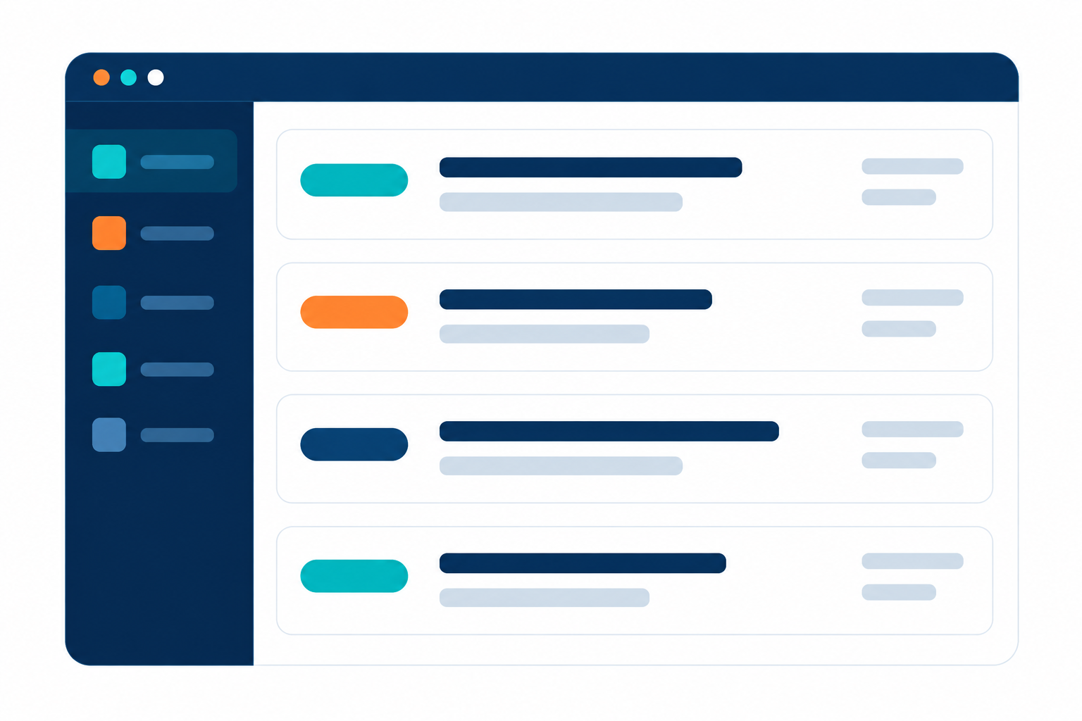 A work order list in Concoct showing Low, Medium, and High priority badges on open jobs.