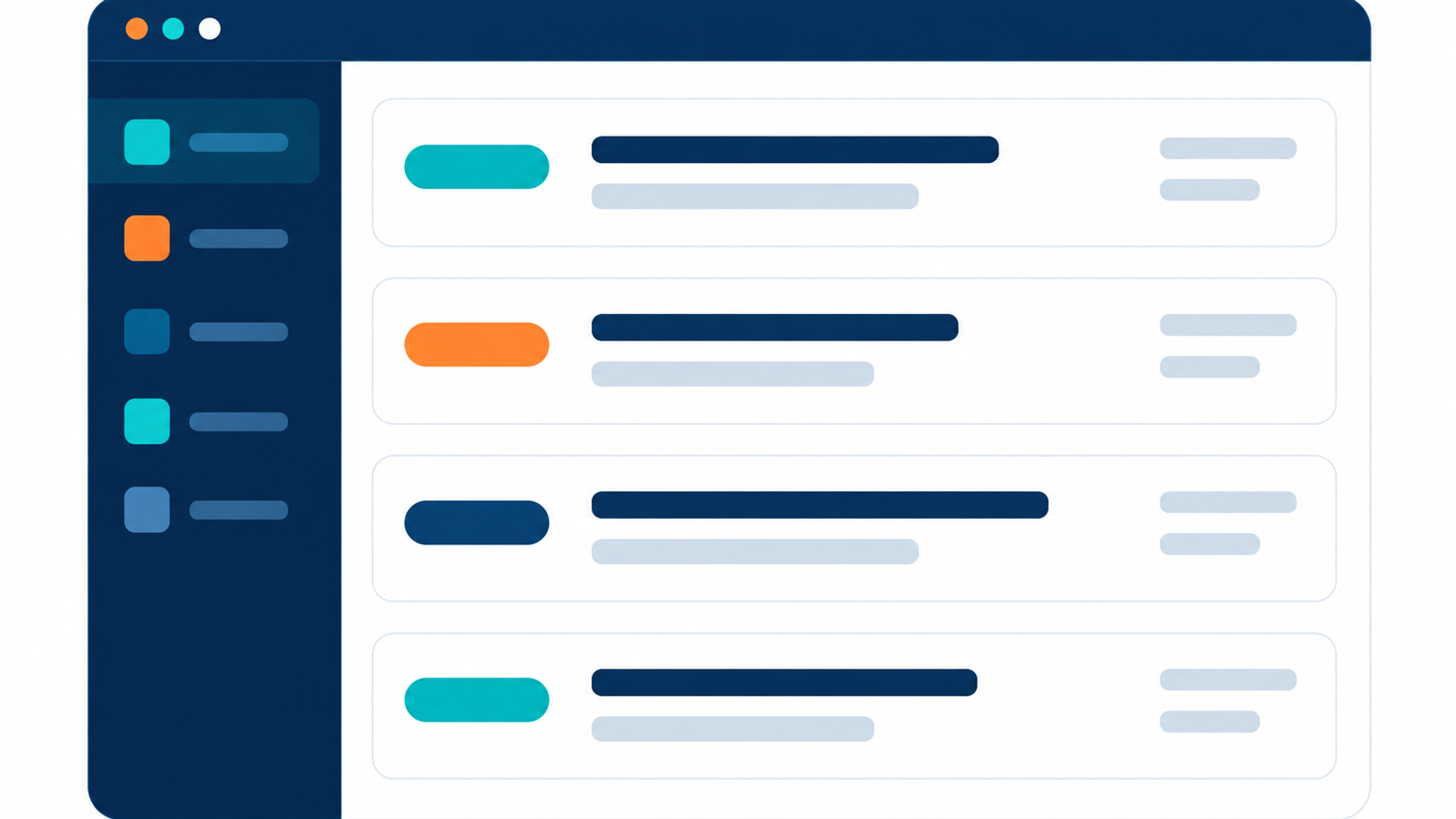 A work order list in Concoct showing Low, Medium, and High priority badges on open jobs.
