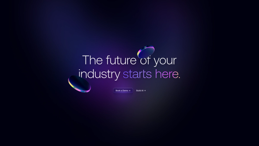 Scale website hero reading “The future of your industry starts here.”