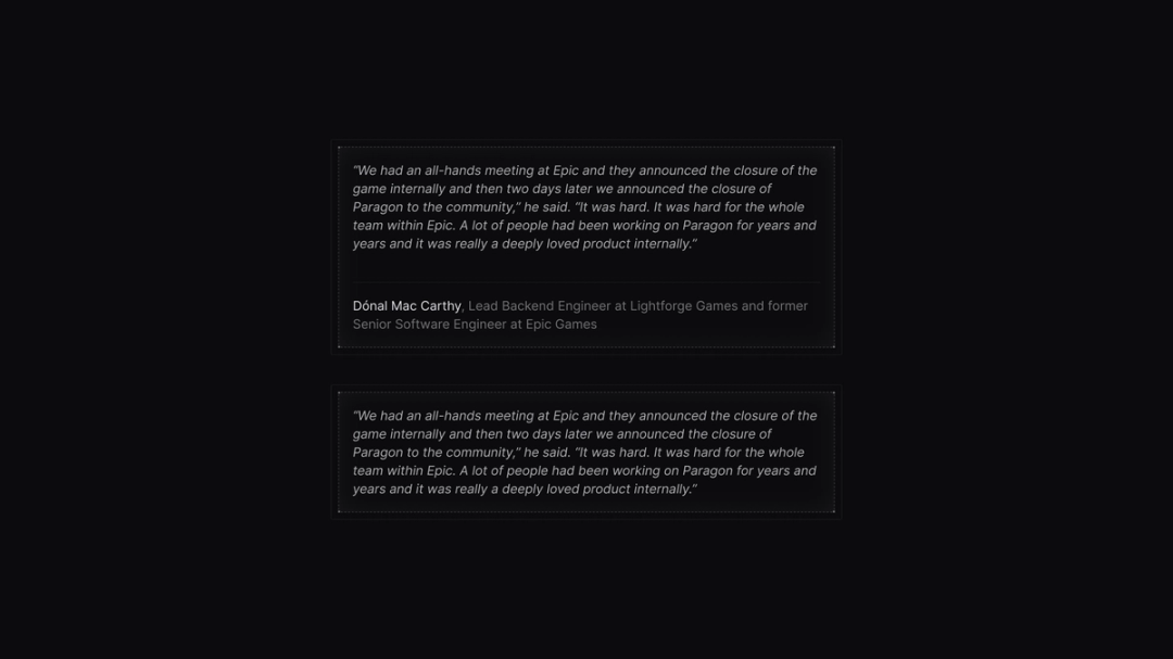 Pragma customer quote cards on a dark background.