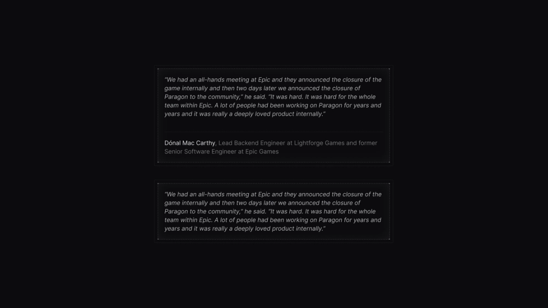 Pragma customer quote cards on a dark background.