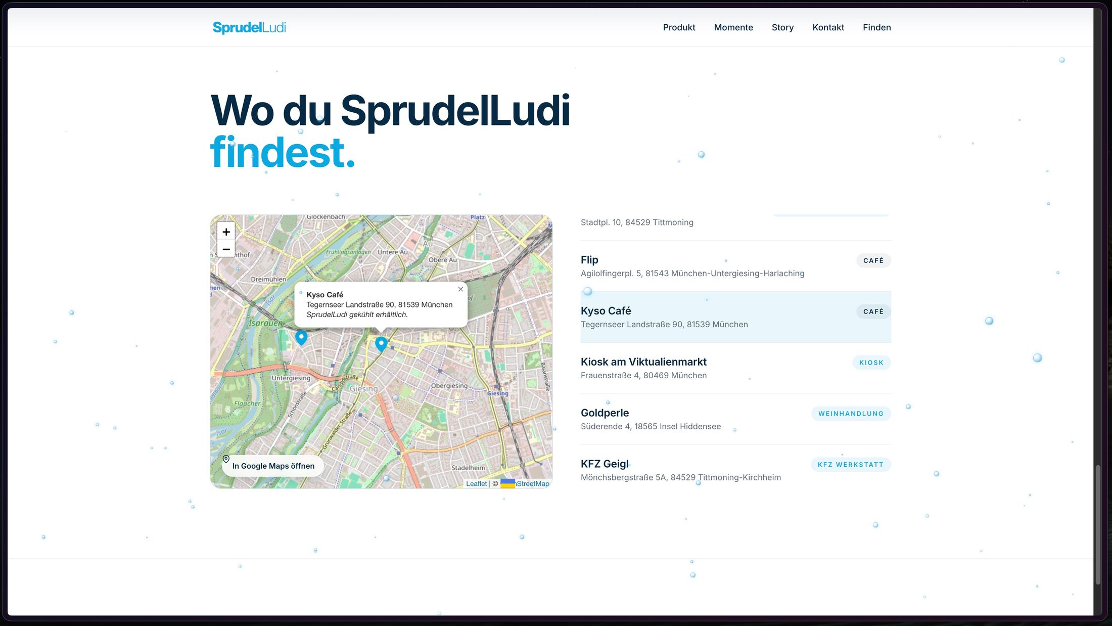 Karte mit Option zur Navigation