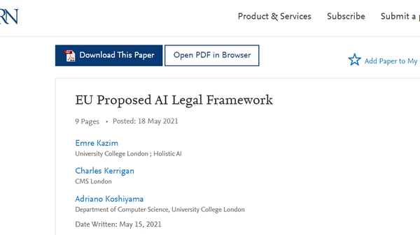 Screenshot of the pre-print on SSRN