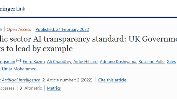 Screenshot of the article published in Discover Artificial Intelligence