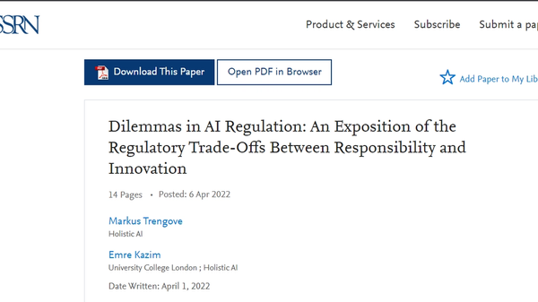Screenshot of the article published on SSRN