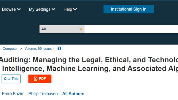 Screenshot of published article on IEEE Xplore website