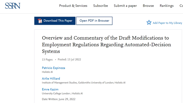 Screenshot of the pre-print on SSRN