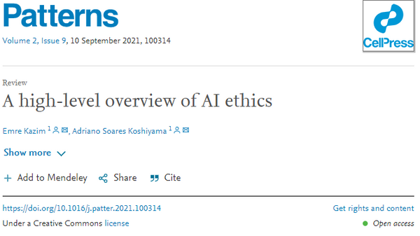 Screenshot of article published in Patterns