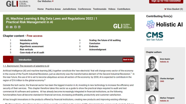 Screenshot of the chapter on the GLI website