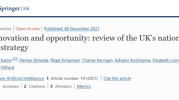 Screenshot of the article published in Discover Artificial Intelligence