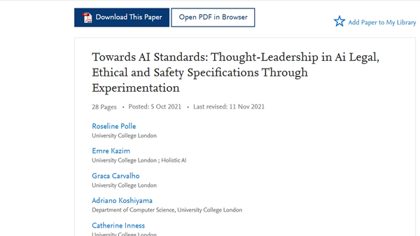 Screenshot of the article published on SSRN