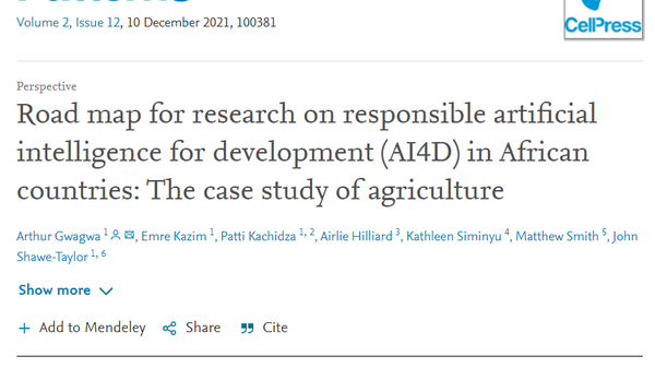 Screenshot of the article published in Patterns