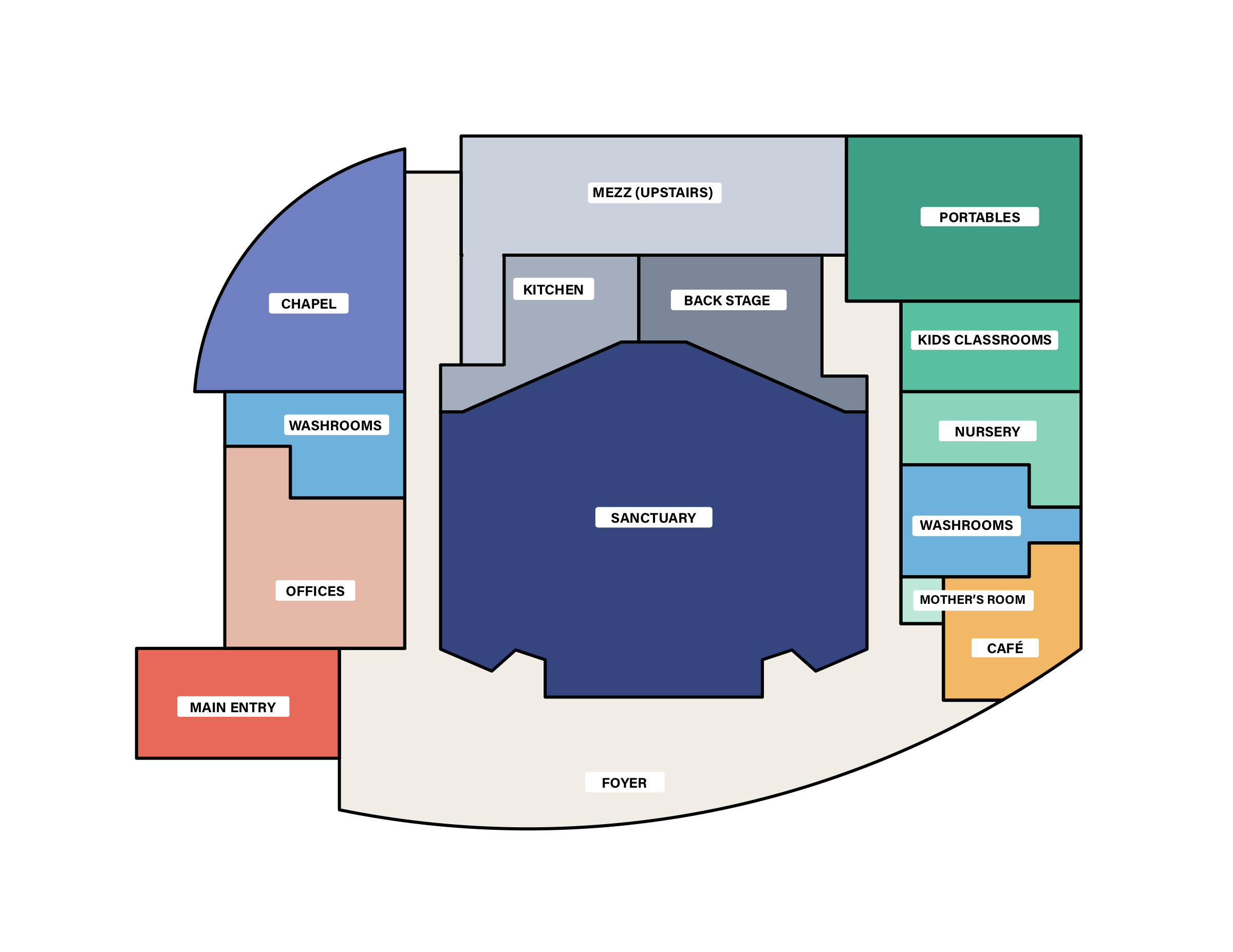 Daystar Church floor plan